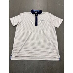 Greyson Polo Shirt Mens Large White Printed Short Sleeve Golf Performance Active